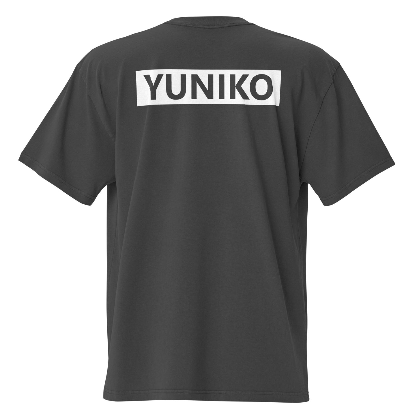 Yuniko Oversized T-Shirt | Yuniko Back - Black