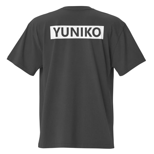 Yuniko Oversized T-Shirt | Yuniko Back - Black