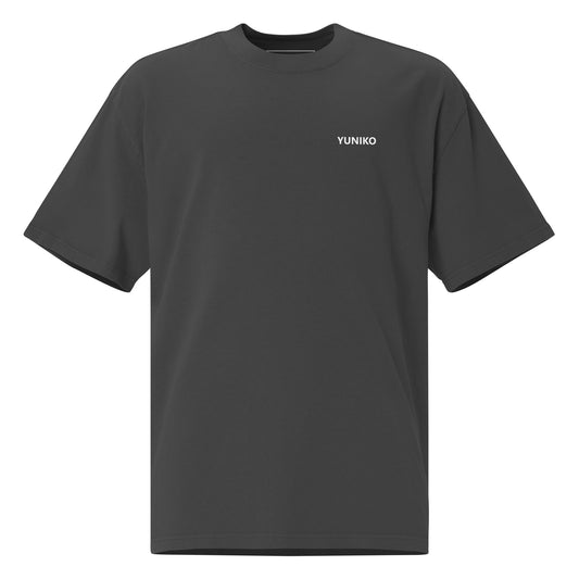 Yuniko Oversized T-Shirt | Yuniko Front Side - Black