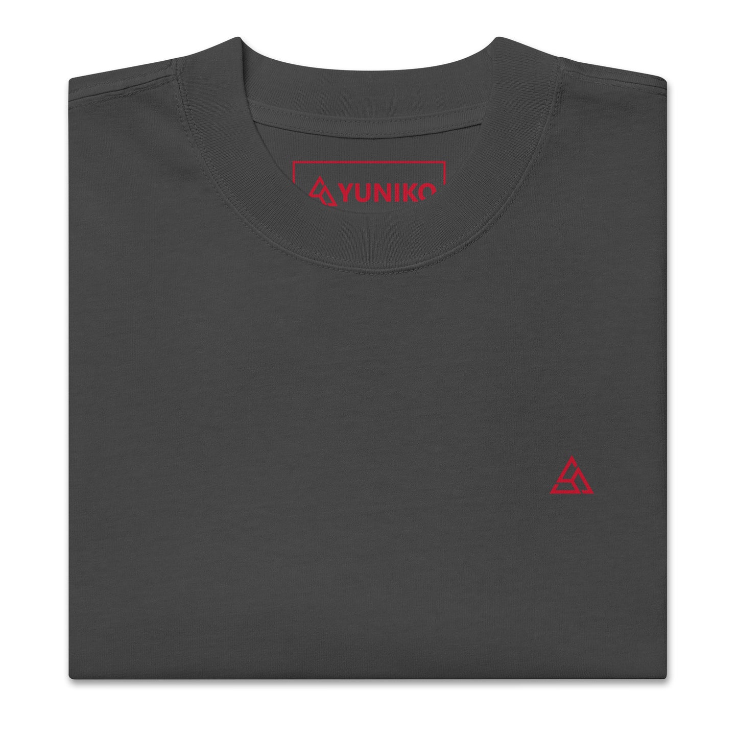 Yuniko Oversized T-Shirt | Yuniko Logo Red Side