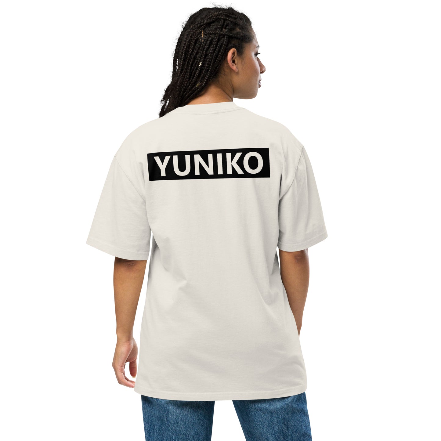 Yuniko Oversized T-Shirt | Yuniko Back - Bone