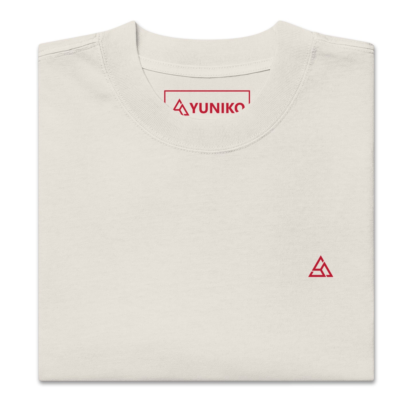 Yuniko Oversized T-Shirt | Yuniko Logo Red Side